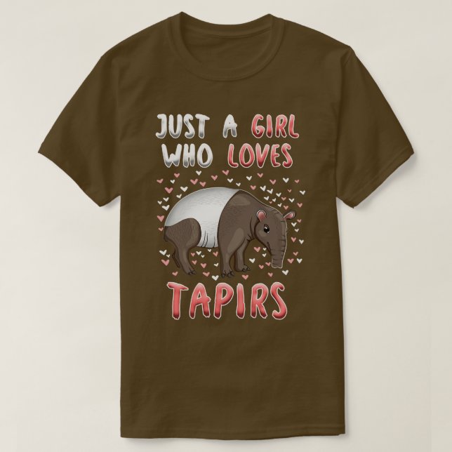 Nur ein Mädchen, das Tapire Liebe T-Shirt (Design vorne)