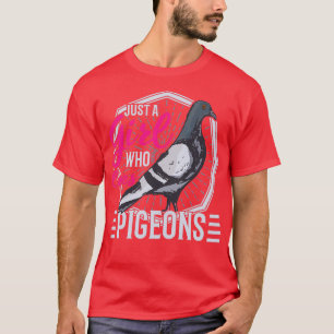 Nur ein Mädchen, das Tauben Lieben Fantasy macht T-Shirt