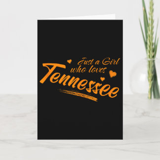Nur ein Mädchen, das Tennessee liebt, Frauen süßes Karte