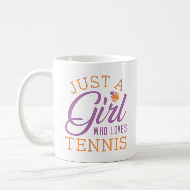 Nur ein Mädchen, das Tennis Liebe Kaffeetasse (Links)