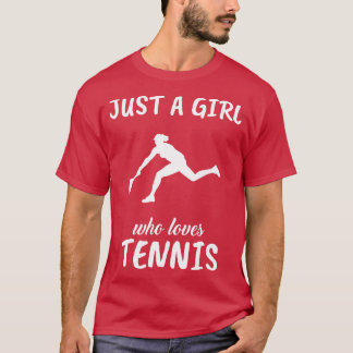Nur ein Mädchen, das Tennis Liebe T-Shirt