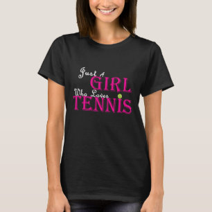 Nur ein Mädchen, das Tennis Liebe T-Shirt