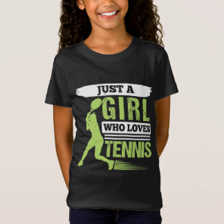 Nur ein Mädchen, das Tennis Liebe T-Shirt