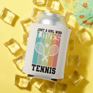 Nur ein Mädchen, das Tennis Lieben   Tennis Player Dosenkühler
