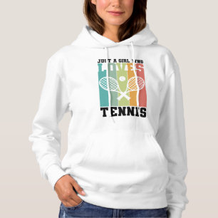 Nur ein Mädchen, das Tennis Lieben   Tennis Player Hoodie