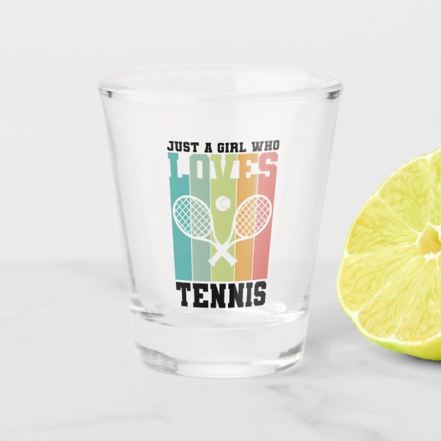Nur ein Mädchen, das Tennis Lieben | Tennis Player Schnapsglas (Vorderseite)