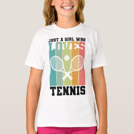 Nur ein Mädchen, das Tennis Lieben | Tennis Player T-Shirt