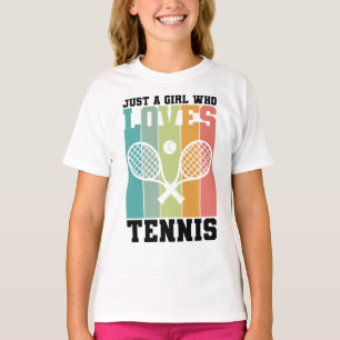 Nur ein Mädchen, das Tennis Lieben   Tennis Player T-Shirt
