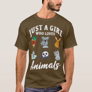 Nur ein Mädchen, das Tiere Lieben Vegetarier Vegan T-Shirt