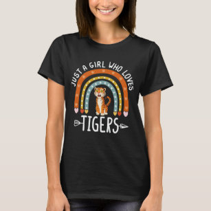 Nur ein Mädchen, das Tiger Lieben Rainbow Tiger Lo T-Shirt