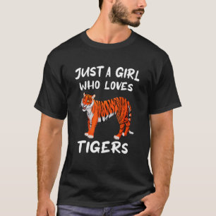 Nur ein Mädchen, das Tiger Lieben T-Shirt
