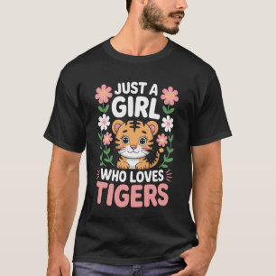 Nur ein Mädchen, das Tiger liebt, rettet Wildkatze T-Shirt