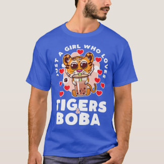 Nur ein Mädchen, das Tiger und Boba Tea Tiger und  T-Shirt