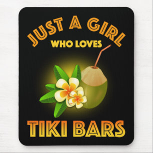 Nur ein Mädchen, das Tiki Bars Lieben Mousepad