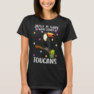 Nur ein Mädchen, das Toucans Niedlich Toucan Liebe T-Shirt