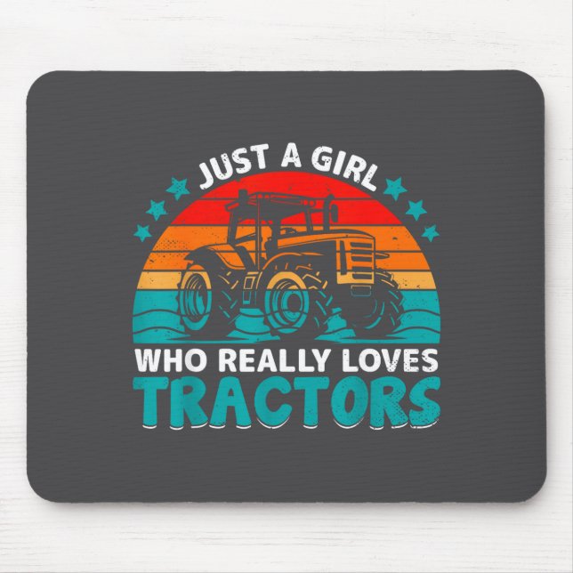Nur ein Mädchen, das Traktoren wirklich liebt, Spa Mousepad (Vorne)