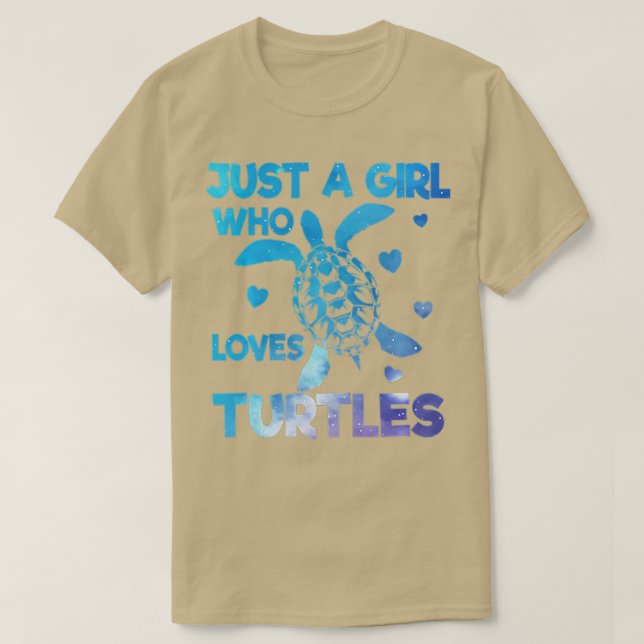 Nur ein Mädchen, das Turtles Galaxy Space Sea Tur  T-Shirt (Design vorne)