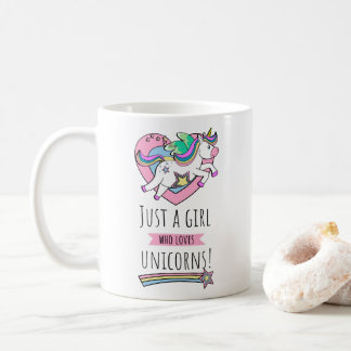 Nur ein Mädchen, das Unicorns Liebe! Kaffeetasse