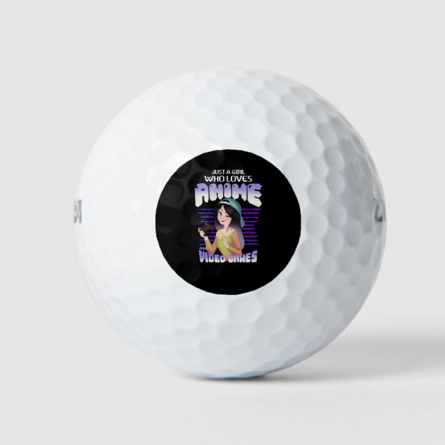 nur ein Mädchen, das Videospiele und Animationen L Golfball (Vorderseite)