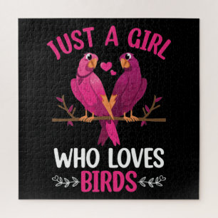 Nur ein Mädchen das Vögel liebt Puzzle