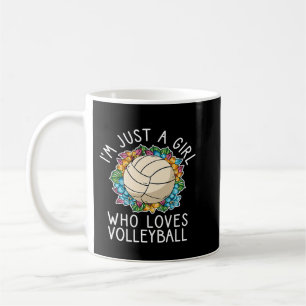Nur ein Mädchen, das Volleyball für Teenager-Mädch Kaffeetasse