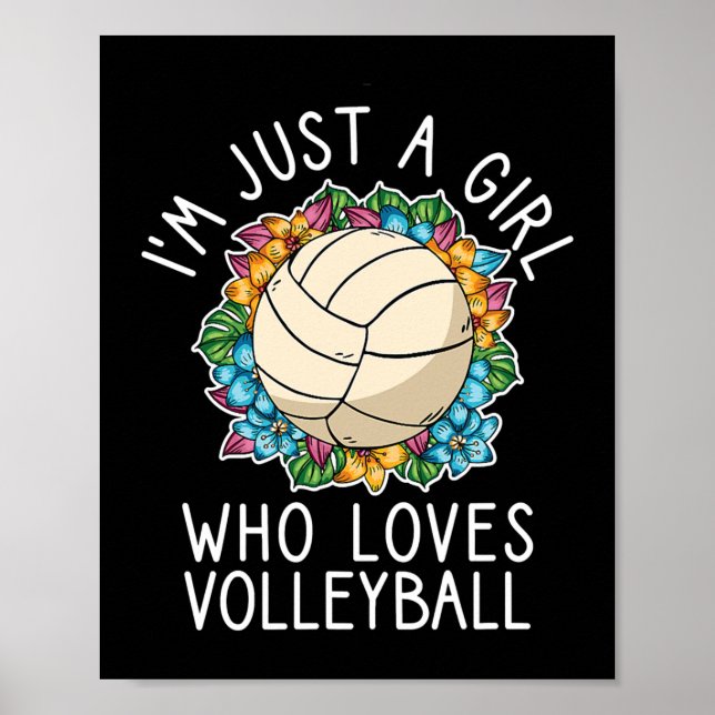 Nur ein Mädchen, das Volleyball für Teenager-Mädch Poster (Vorne)