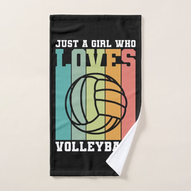Nur ein Mädchen, das Volleyball Liebe Handtuch (Handtuch)