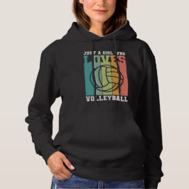 Nur ein Mädchen, das Volleyball Liebe Hoodie
