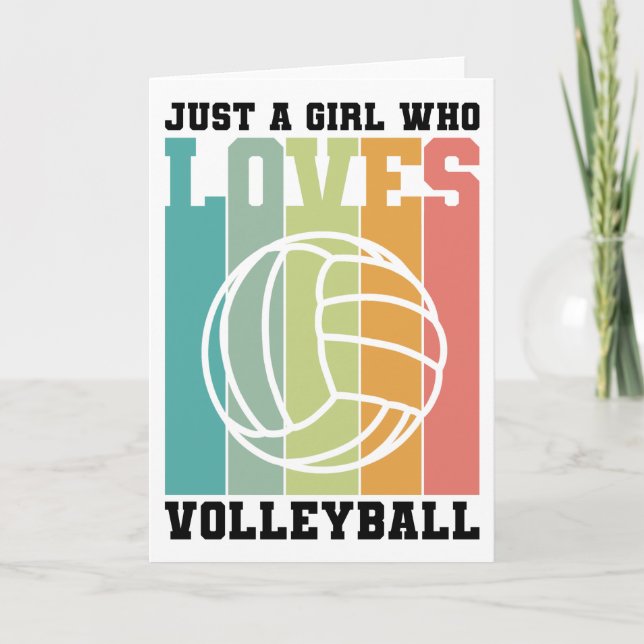 Nur ein Mädchen, das Volleyball Liebe Karte (Vorderseite)