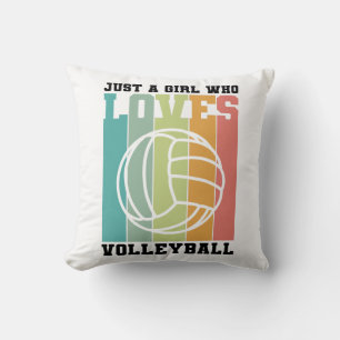 Nur ein Mädchen, das Volleyball Liebe Kissen