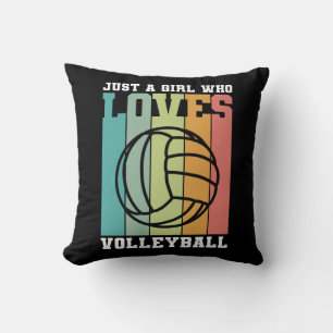 Nur ein Mädchen, das Volleyball Liebe Kissen