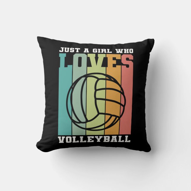 Nur ein Mädchen, das Volleyball Liebe Kissen (Vorderseite)