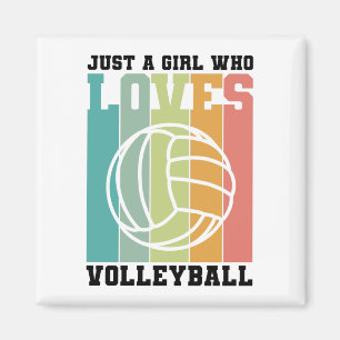 Nur ein Mädchen, das Volleyball Liebe Magnet