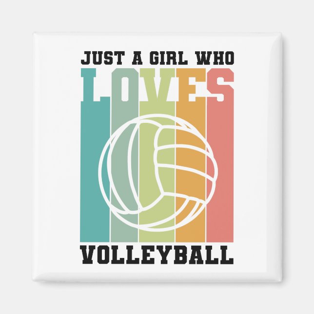 Nur ein Mädchen, das Volleyball Liebe Magnet (Vorne)