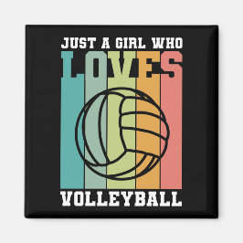 Nur ein Mädchen, das Volleyball Liebe Magnet