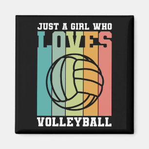 Nur ein Mädchen, das Volleyball Liebe Magnet