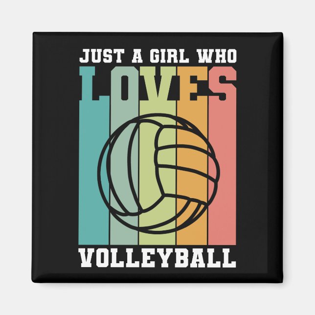 Nur ein Mädchen, das Volleyball Liebe Magnet (Vorne)
