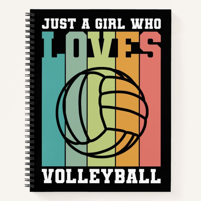 Nur ein Mädchen, das Volleyball Liebe Notizbuch (Vorderseite)