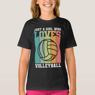 Nur ein Mädchen, das Volleyball Liebe T-Shirt