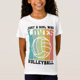 Nur ein Mädchen, das Volleyball Liebe T-Shirt