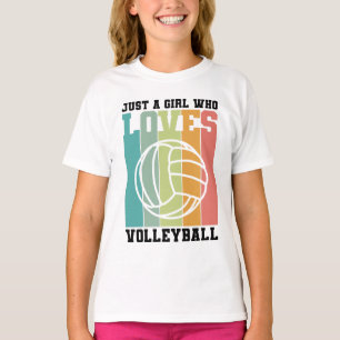 Nur ein Mädchen, das Volleyball Liebe T-Shirt