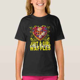 Nur ein Mädchen, das Waffeln Lieben T-Shirt