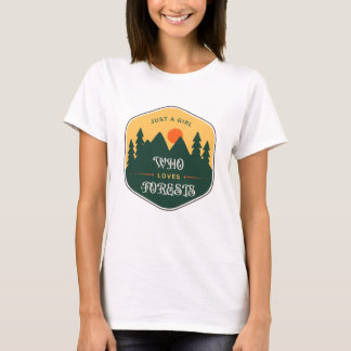 Nur ein Mädchen, das Wälder Liebe - von der Natur  T-Shirt