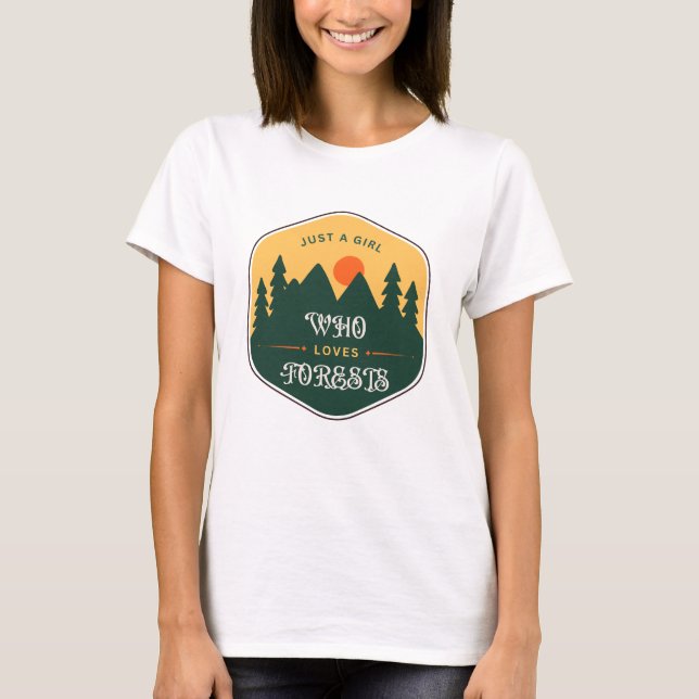 Nur ein Mädchen, das Wälder Liebe - von der Natur  T-Shirt (Vorderseite)