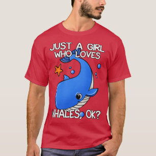 Nur ein Mädchen, das Wale Liebe 1 T-Shirt