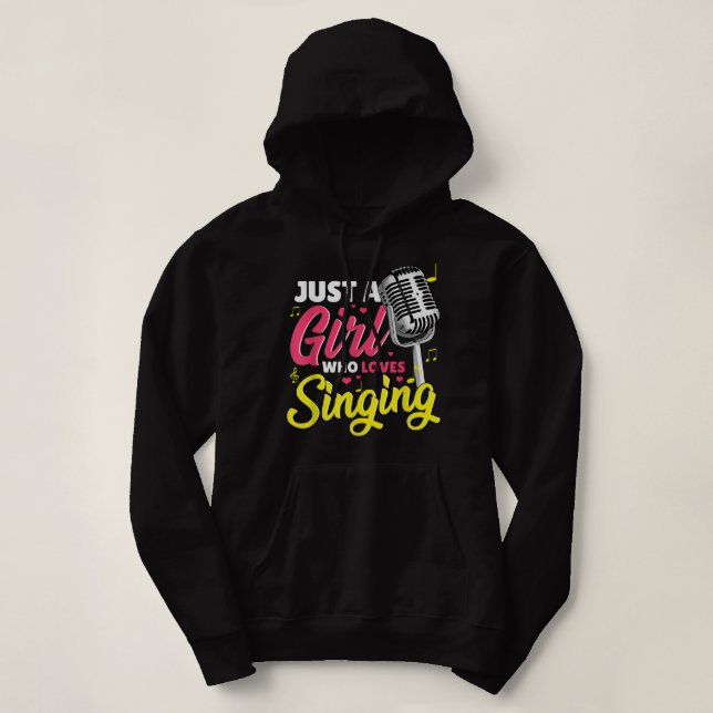 Nur ein Mädchen, das weibliche Musicals Liebe  Hoodie (Design vorne)