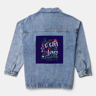 Nur ein Mädchen, das Weihnachten-64714 Lieben Jeansjacke