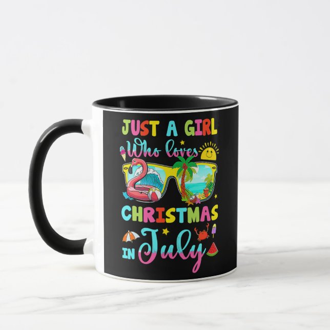 Nur ein Mädchen, das Weihnachten im Juli im Sommer Tasse (Links)
