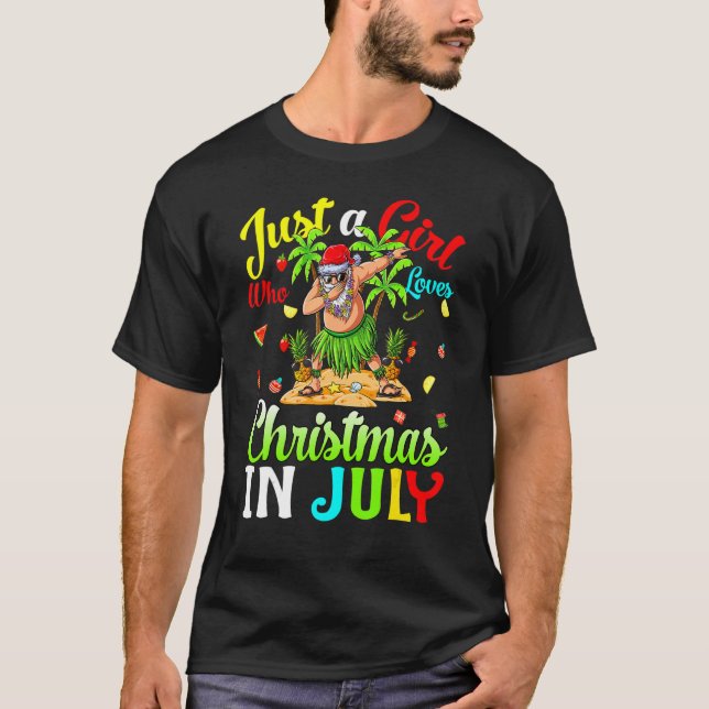 Nur ein Mädchen, das Weihnachten im Juli in Hawaii T-Shirt (Vorderseite)