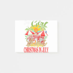 Nur ein Mädchen, das Weihnachten im Juli Liebe Post-it Klebezettel